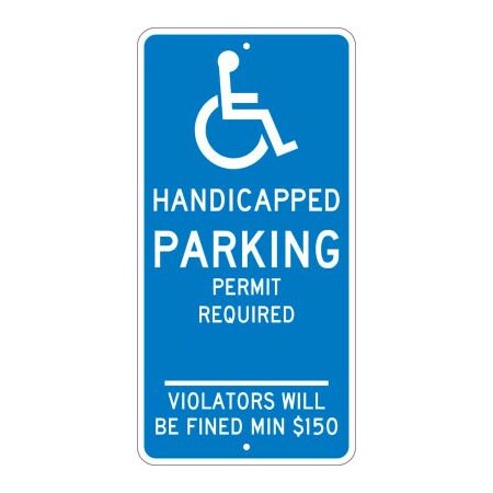 National Marker Co NMC Traffic Sign, Reserved Parking Connecticut, 24in X 12in, Blue TMS310J